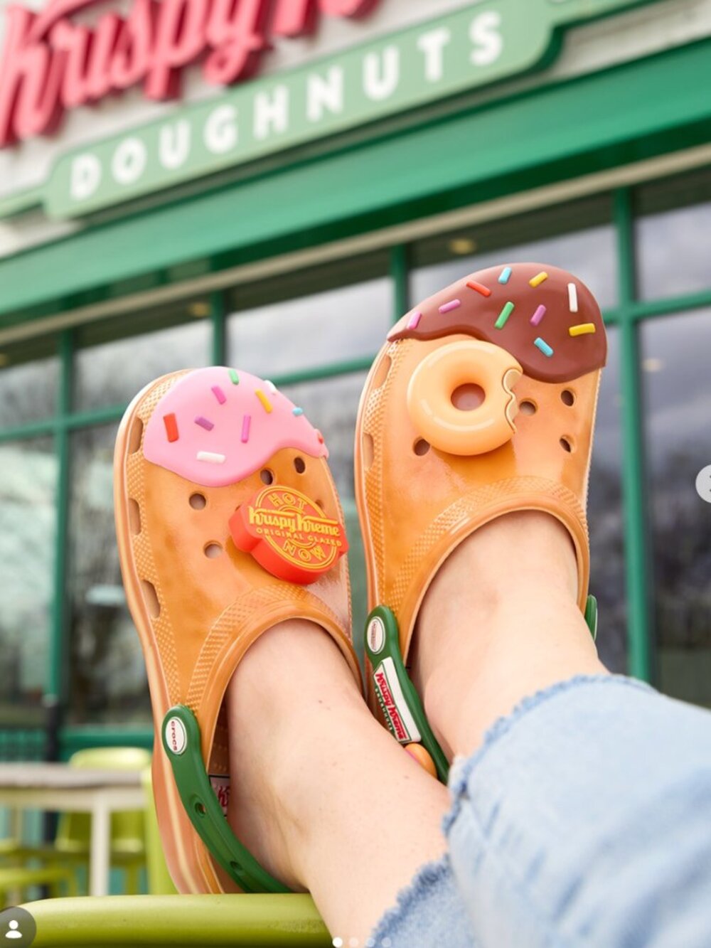 99% NEW KRISPY CREAM CROCS, SIZE 8